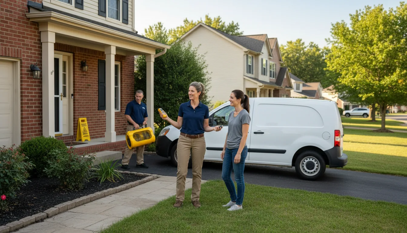 Residential water damage restoration in Lenzburg, IL